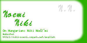 noemi niki business card
